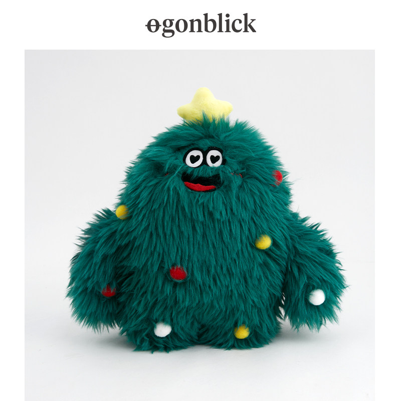 北欧时刻可爱趣味刺绣动物公仔抱枕万圣节圣诞节小恶魔圣诞树玩偶