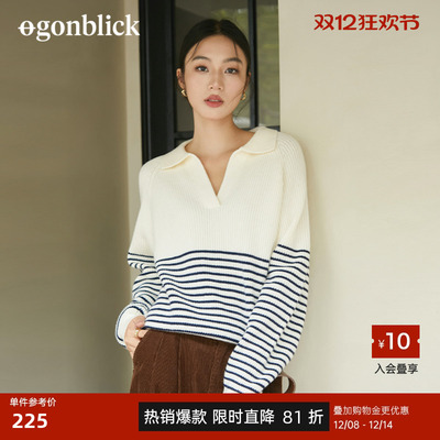 北欧时刻通勤文艺风V领毛衣