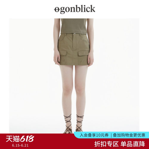 北欧时刻美式复古工装短裙