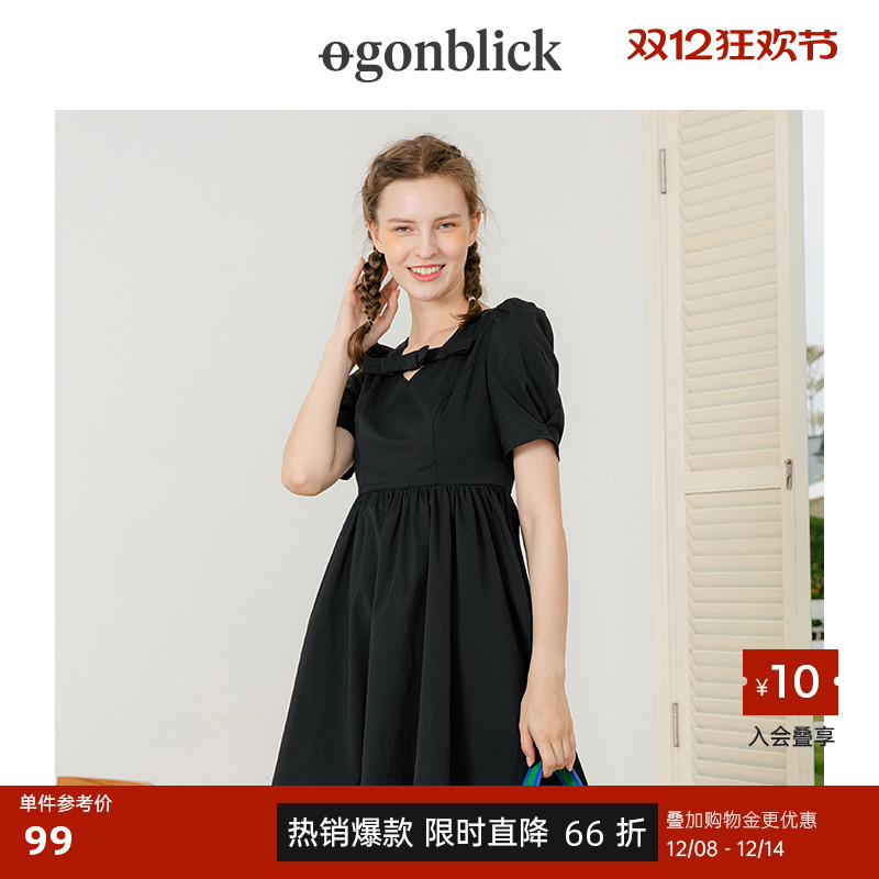 北欧时刻气质连衣裙收腰显瘦