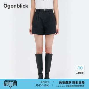 女日常休闲百搭褶皱裤 简约风显瘦A字短裤 子 新款 北欧时刻2026夏季