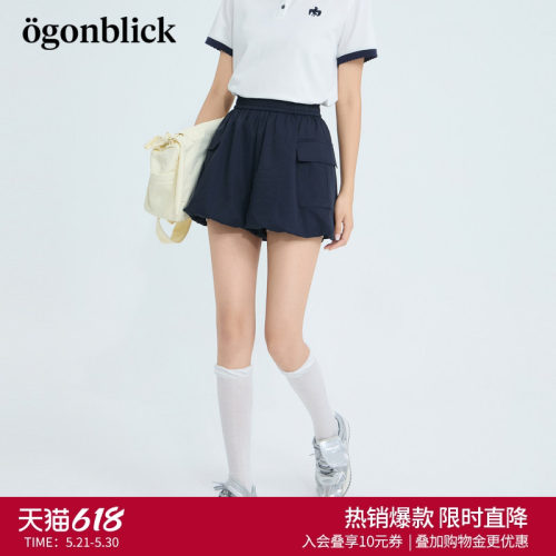 商场同款北欧时刻百搭工装休闲短裤女26年夏新款口袋设计灯笼裤子