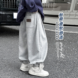 男童休闲裤卫裤春秋季2026新款中大童学生青少年帅气宽松百搭长裤