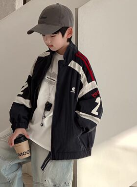 男童春秋2026新款痞帅棒球夹克