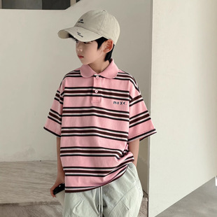 男童POLO衫短袖t恤夏装2026新款儿童装夏季上衣大男孩夏款半袖潮T