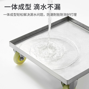 移动花盆托盘不漏水接油盘长方形带轮底座车间金属加厚万向轮收纳