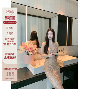 假两件上衣蕾丝包臀半身裙女两件套 娇柔软玉 Hotdog 热狗很辣