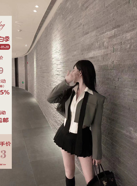 Hotdog 热狗很辣【日漫少女感】黑色百搭挺括百褶裙压褶裙裤