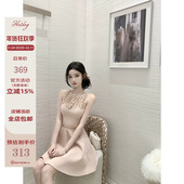 Hotdog 连衣裙女 蕾丝拼接收腰气质显瘦无袖 热狗很辣 金粉世家