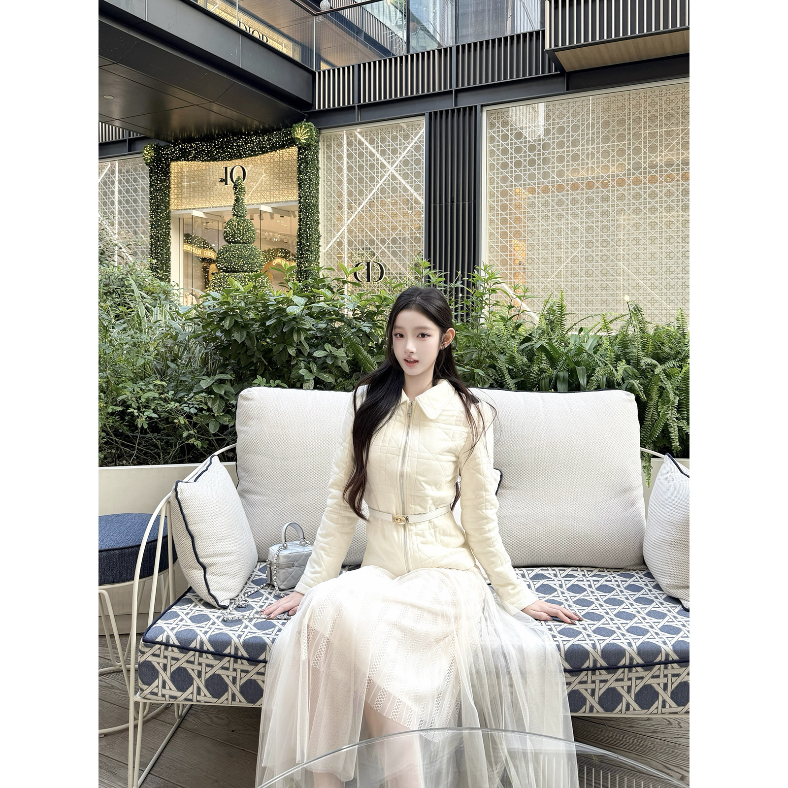 Hotdog热狗很辣白色拉链外套