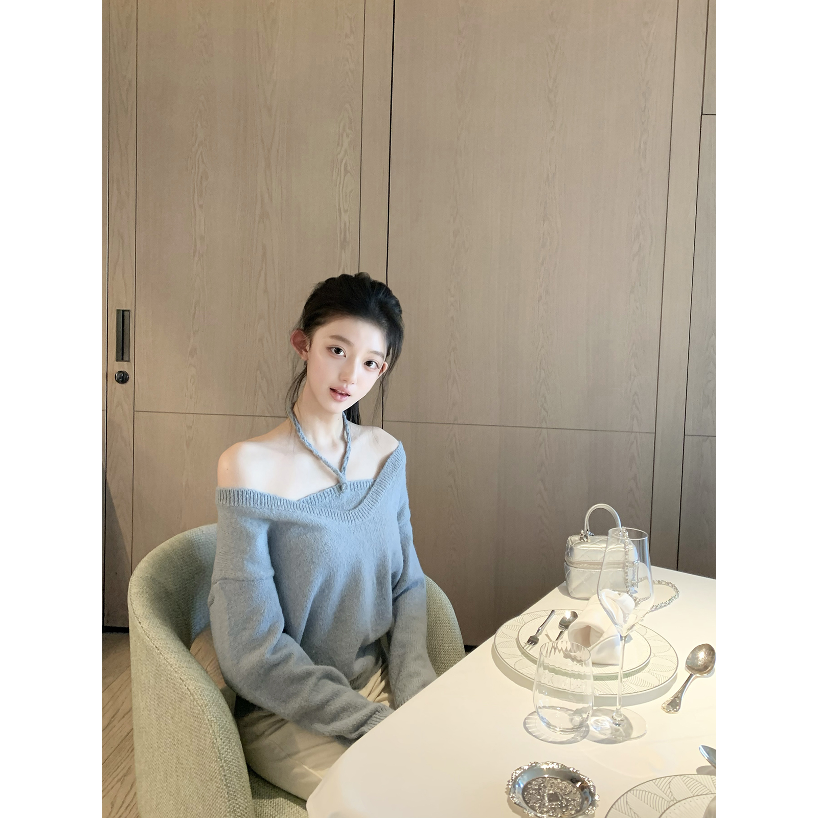 Hotdog热狗很辣针织两件套