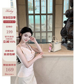 热狗很辣 坠入盛夏 无袖 Hotdog 荡领上衣女夏时尚 精致气质背心