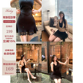 Hotdog 蕾丝花边半身裙短裙 早秋百搭半裙 热狗很辣 花畔絮语