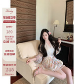 一春绮梦花相似 Hotdog热狗很辣 新中式 繁花抽绳连衣裙