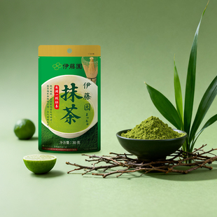 伊藤园纯抹茶粉30g国标一级无添加冲饮烘焙