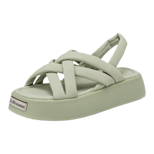 【薄荷曼波】奥康女鞋 夏季新款罗马风舒适百搭通勤面包凉鞋