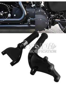 摩托哈雷XL883 XL1200X48 72 14-21年改装后脚踏支架总成乘客脚踏