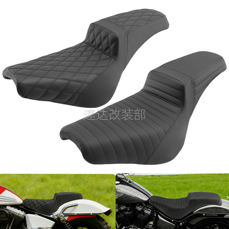 适用于哈雷软尾街霸坐垫street bob双人坐垫连体座一体座18-25年