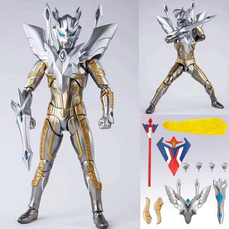 SHF 궁극적인 광채 빛나는 제로 골드 갑옷 울트라맨 장난감 그림 다관절 이동식 어린이 선물