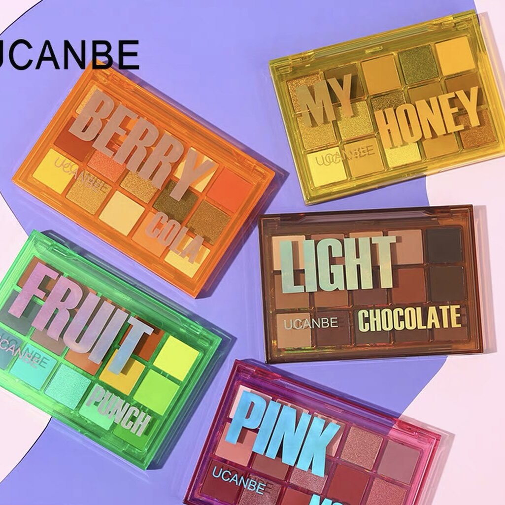 ucanbe15色眼影盘马卡龙乳酪可可果汁香槟海屿甜礁甜梦幻境暗赤陶