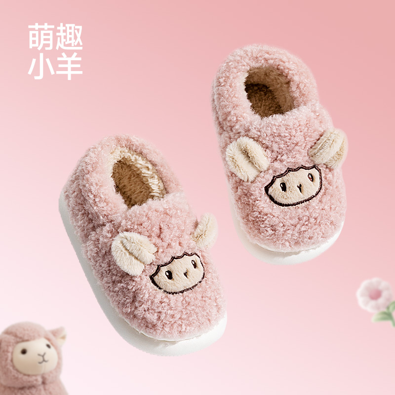 猪爸爸宝宝冬季女孩保暖防滑棉鞋