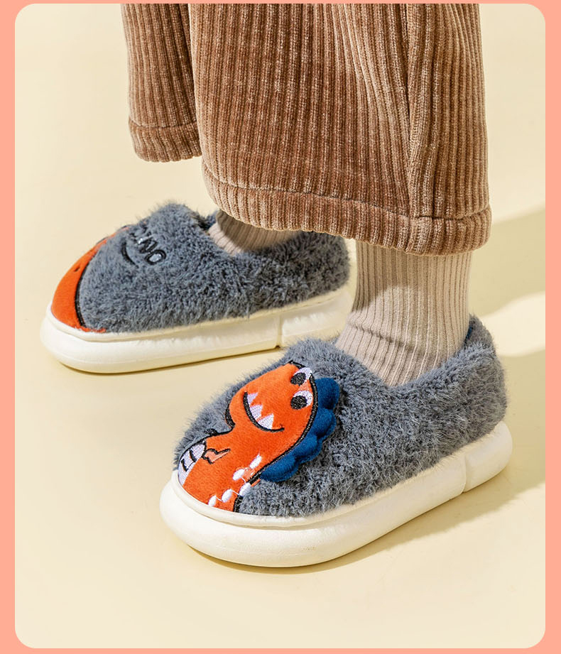 儿童棉拖鞋冬季包跟男童