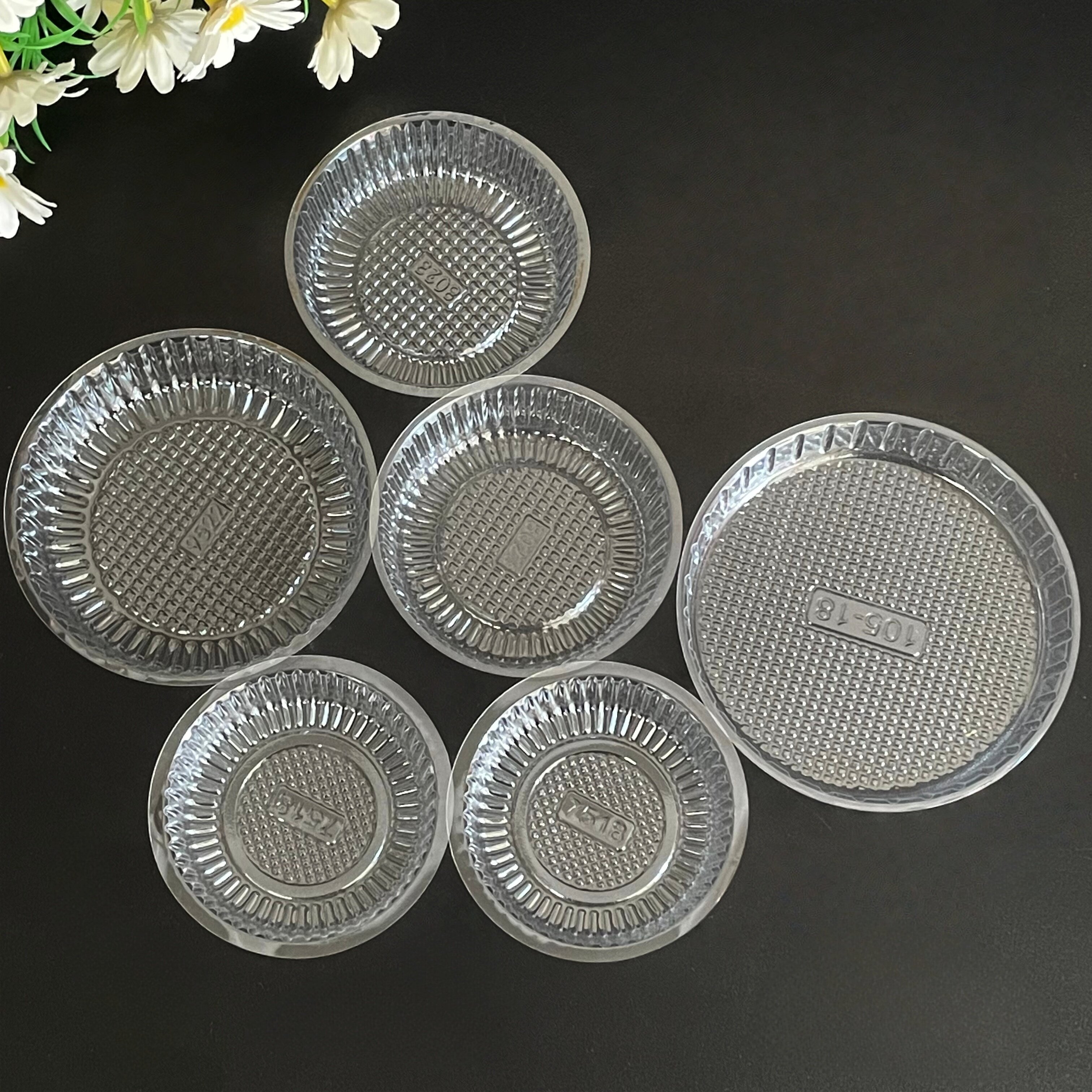 多规格透明圆托月饼鲜花饼内托50克75克80克100克125克透明圆内托