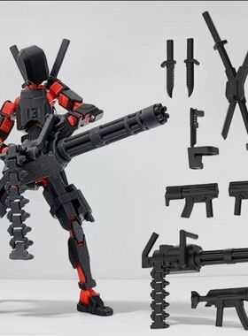 新款3D打印加特林战士机械人偶潮玩手办关节可动益智玩具全新创意