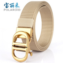 双CD新款运动户外腰带男帆布皮带自动扣青年学生休闲尼龙厂家