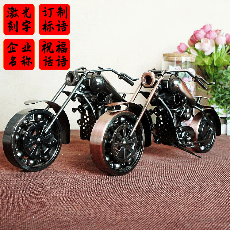 摩托车模型厂家铁质手工车模跑车工艺摆件 M182二色可选