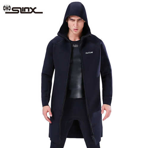 SLINX 3mm连帽潜水风衣 保暖浮潜水外套防紫外线泳衣潜水服分体式