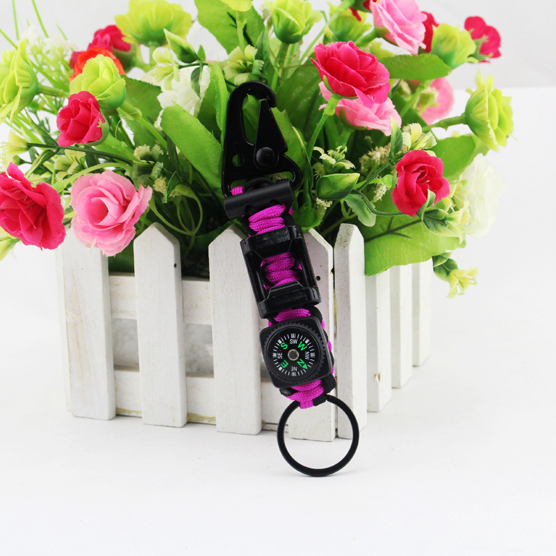 户外装备登山运动背包快挂登山扣伞绳打火棒指南针登山攀岩钥匙链