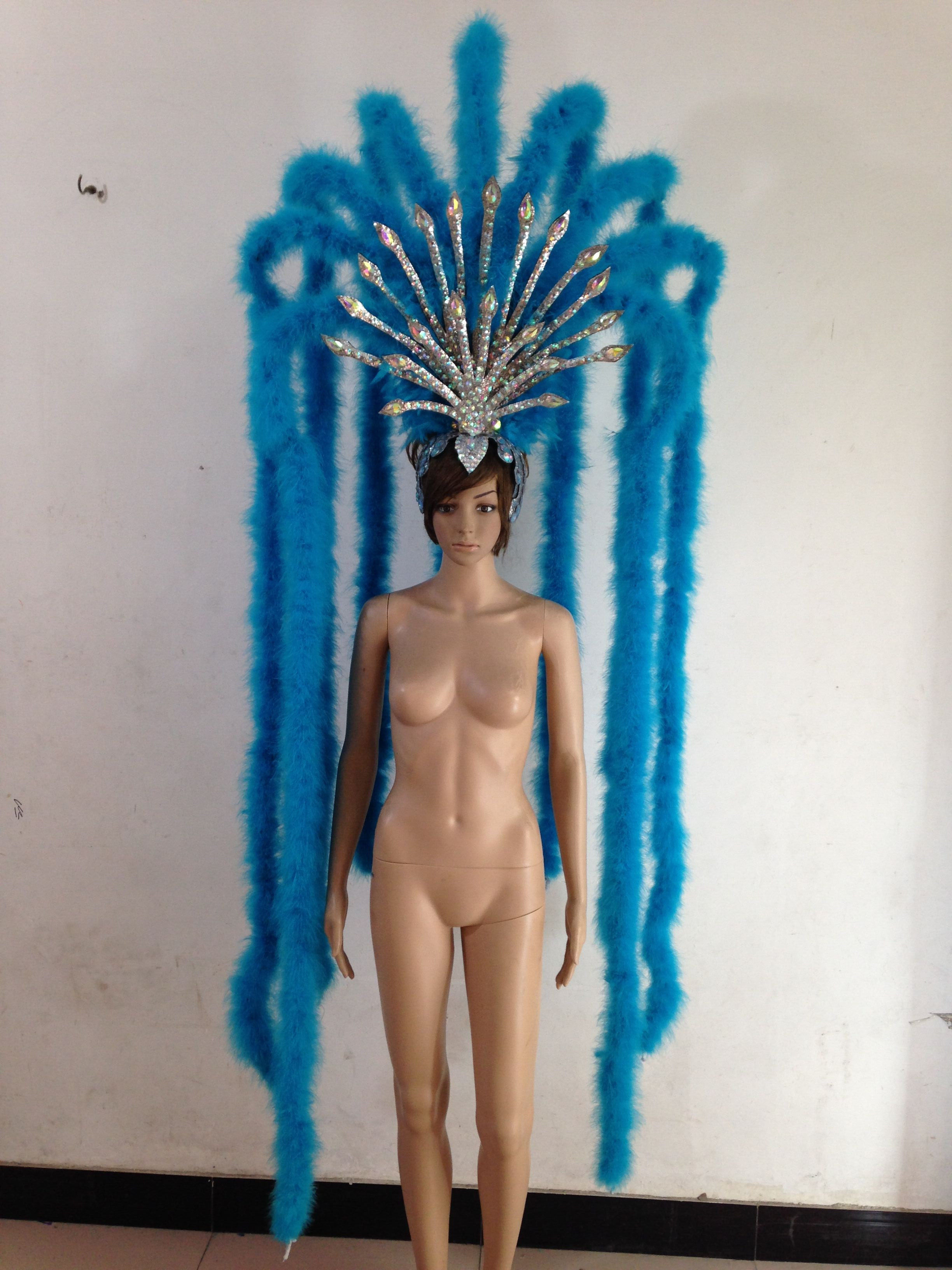 开场舞 演出表演 羽毛头饰 舞队 桑巴舞服装 狂欢节 万圣节 酒吧