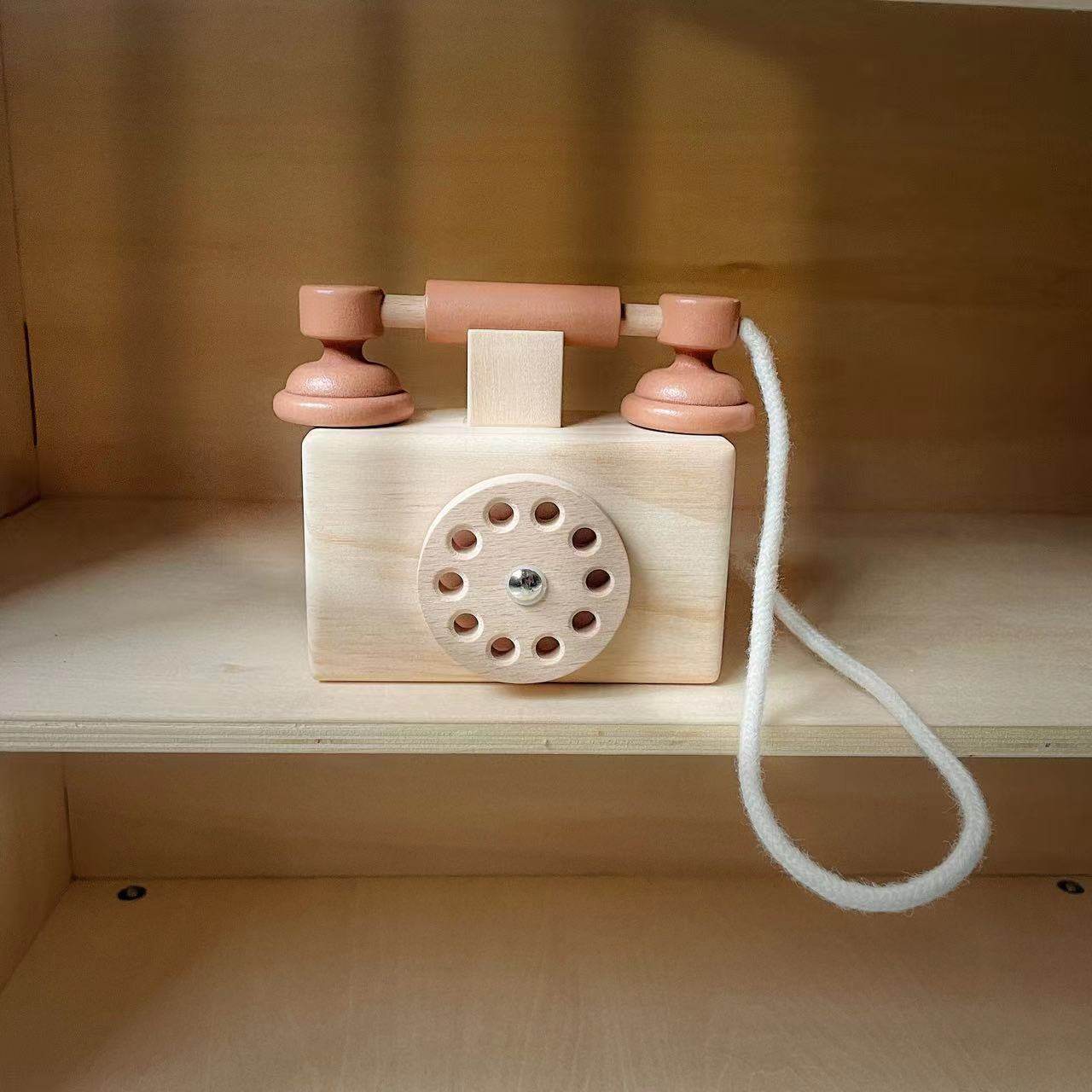 ins原木儿童电话机玩具 仿真过家家 儿童房装饰 摄影道具摆件复古,玩具/童车/益智/积木/模型,过家家玩具,淘宝优惠券,粉丝福利购,淘宝优惠卷