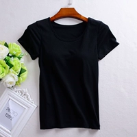 Mặc đồ lót mùa hè cho phụ nữ mặc đồ ngủ với áo ngực ngắn tay áo thun cúp ngực một mùa hè chạm đáy - Pyjama đồ bộ cao cấp