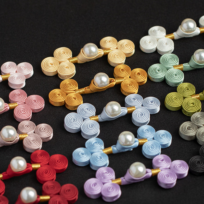 旗袍盘扣珍珠三轮扣手工纽扣装饰