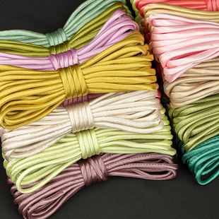 旗袍盘扣条色丁0.5CM单色布条唐装彩色手工绳粗包芯棉芯包边辅料