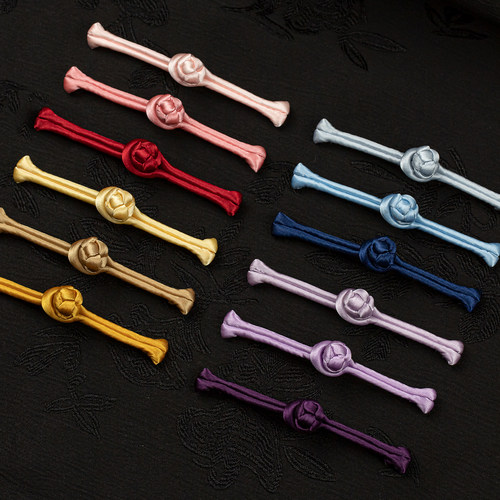 一字布扣古装手工编织汉服纽扣女