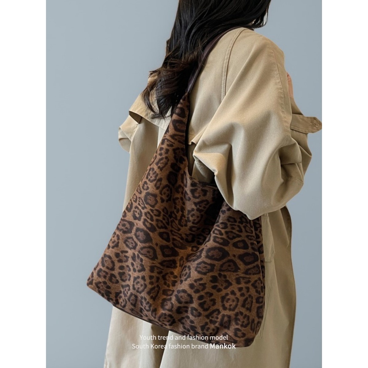 小众豹纹包包女秋冬新款休