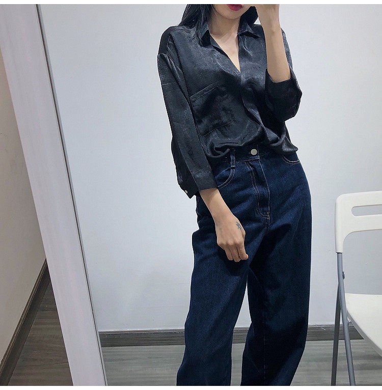 阿福 108刀！羔品质！好莱坞名人醉爱 V领光泽感衬衫！|ruв категории Женская одежда, рубашка - от Buy2taobao.com для оказания профессиональной услуги покупки агента Taobao