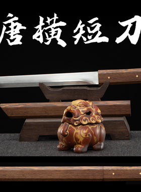 新疆包邮短刀短款唐横刀高锰钢刀具防身冷兵器一体刀宝西藏未开刃