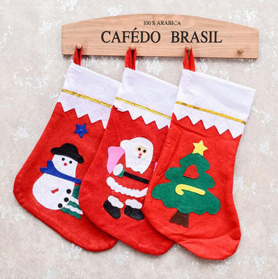 Big wire sticker Christmas socks Santa Claus socks gift bag