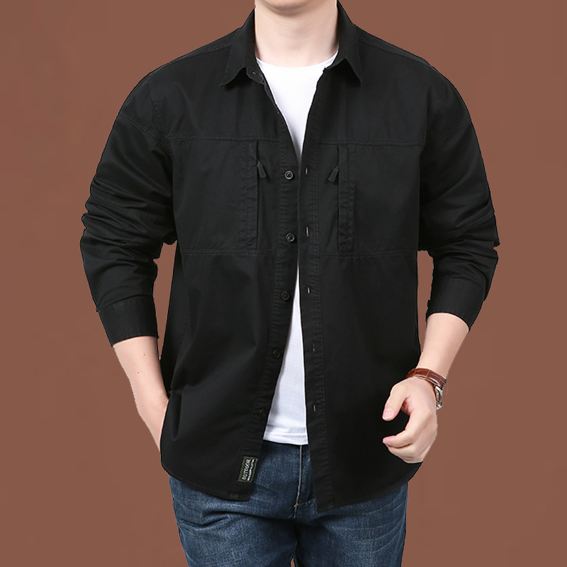 Shirt men's workwear collar casual workwear jacket shirt top