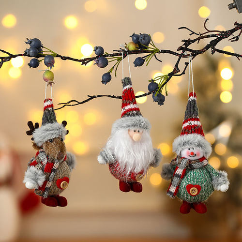 Christmas Colorful Fabric foam Doll Pendant Decoration  Elk