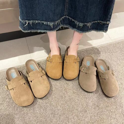 Boken shoes women's year thick soled Boken half slippers