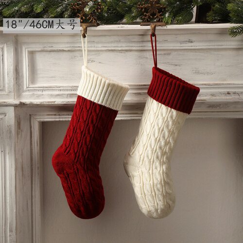 Christmas socks Christmas knitted gift bags decorative items