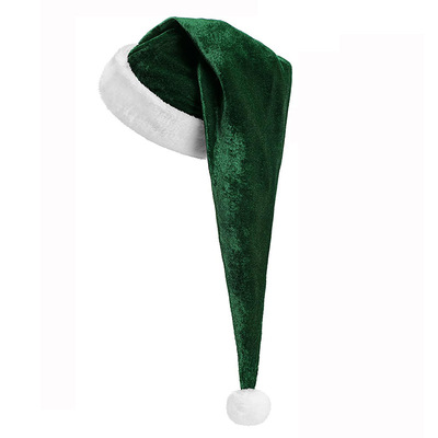 Christmas gold velvet fringed Christmas hat adults kids cap