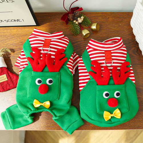 Christmas Dog Cat Pet Cat Clothes Dog Elk Teddy Bear Four