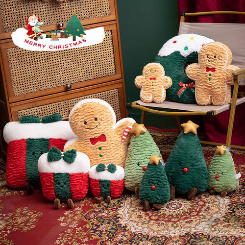 Christmas Gingerbread Man Pillow Christmas Tree Doll Cushion
