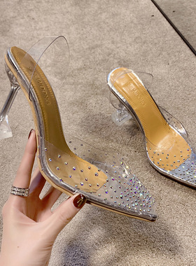 Large size high-heeled sandals, women's summer high-heeled